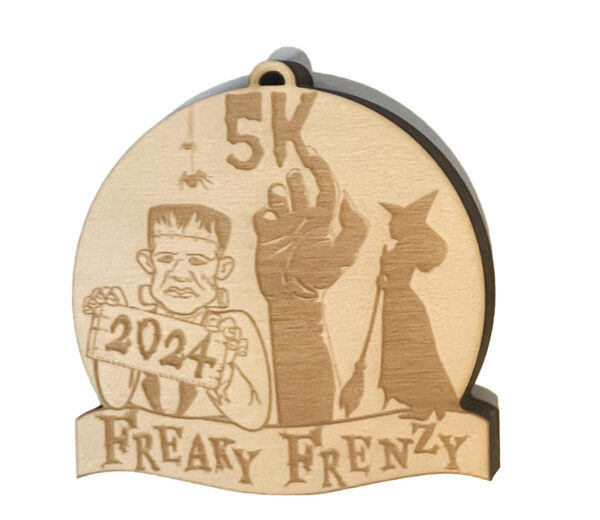 Freaky Frenzy 5k Wooden Medallion